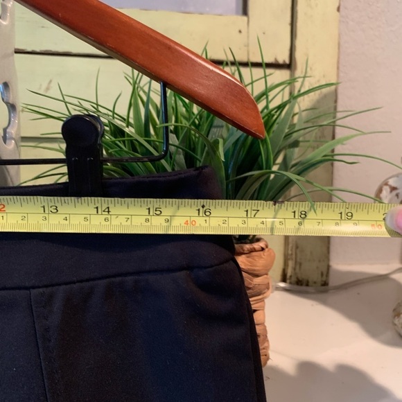 MNG Mango NEW Black Sustainable Cotton Black Zip Back Pencil Skirt Size 12 - Picture 5 of 9